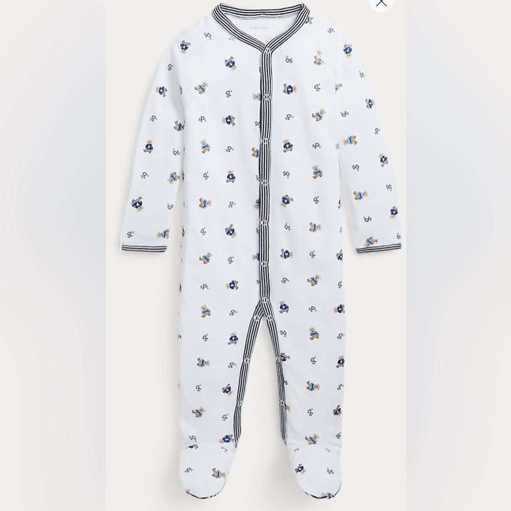 Brand new never worn Ralph Lauren Polo Bear Onesie size 3 months. Pet/smoke free